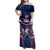 France Rugby Custom Family Matching Off Shoulder Maxi Dress and Hawaiian Shirt Coq Gaulois Never Less Than Everything