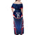 France Rugby Custom Family Matching Off Shoulder Maxi Dress and Hawaiian Shirt Coq Gaulois Never Less Than Everything