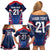 France Rugby Custom Family Matching Off Shoulder Short Dress and Hawaiian Shirt Coq Gaulois Never Less Than Everything