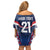 France Rugby Custom Family Matching Off Shoulder Short Dress and Hawaiian Shirt Coq Gaulois Never Less Than Everything