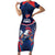 France Rugby Custom Family Matching Short Sleeve Bodycon Dress and Hawaiian Shirt Coq Gaulois Never Less Than Everything