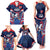 France Rugby Custom Family Matching Tank Maxi Dress and Hawaiian Shirt Coq Gaulois Never Less Than Everything