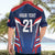 France Rugby Custom Hawaiian Shirt Coq Gaulois Never Less Than Everything