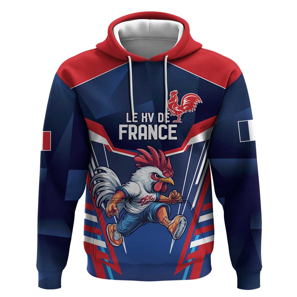 France Rugby Custom Hoodie Coq Gaulois Never Less Than Everything