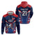 France Rugby Custom Hoodie Coq Gaulois Never Less Than Everything