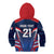 France Rugby Custom Kid Hoodie Coq Gaulois Never Less Than Everything