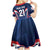 France Rugby Custom Kid Short Sleeve Dress Coq Gaulois Never Less Than Everything