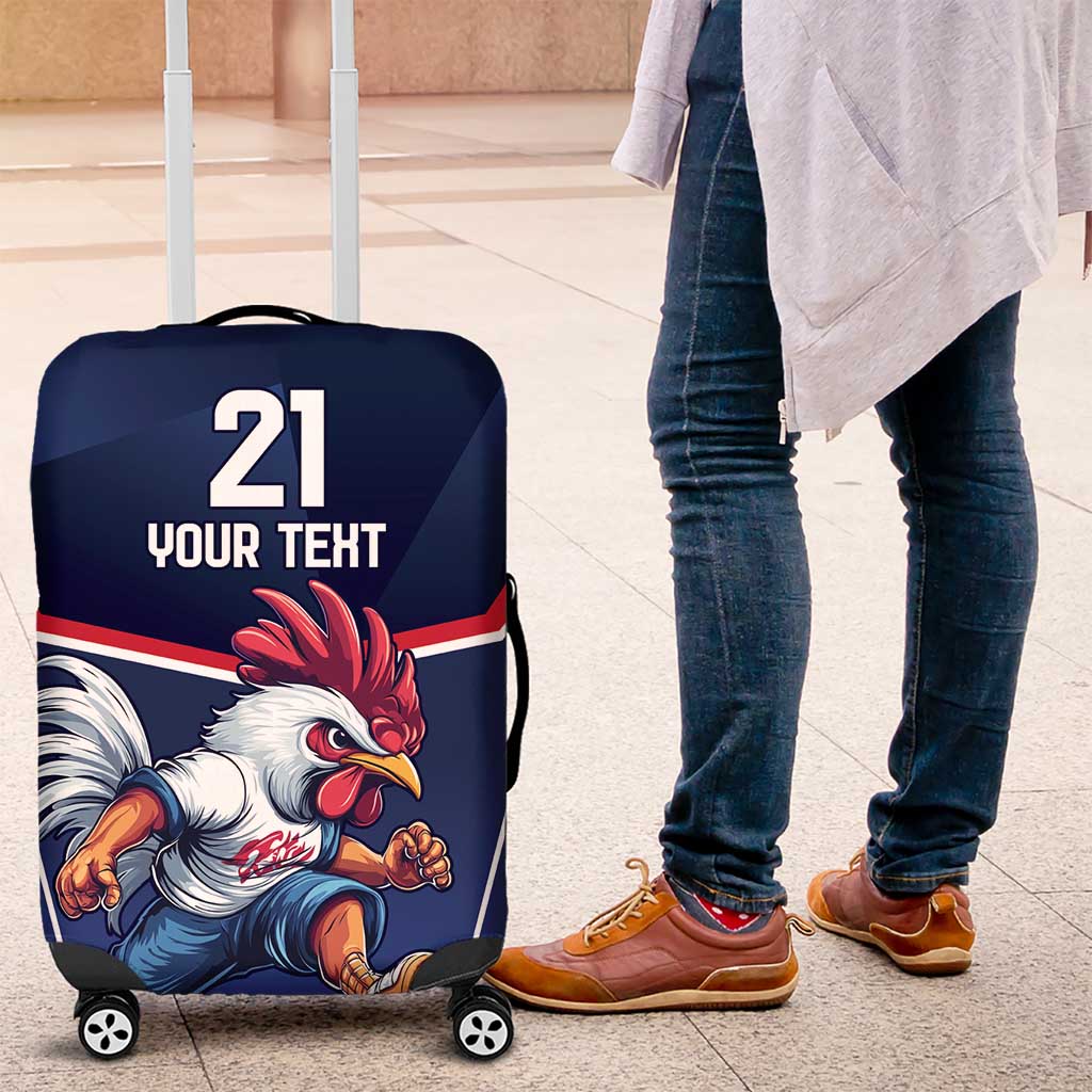 France Rugby Custom Luggage Cover Coq Gaulois Never Less Than Everything