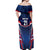 France Rugby Custom Off Shoulder Maxi Dress Coq Gaulois Never Less Than Everything