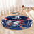 France Rugby Custom Round Carpet Coq Gaulois Never Less Than Everything