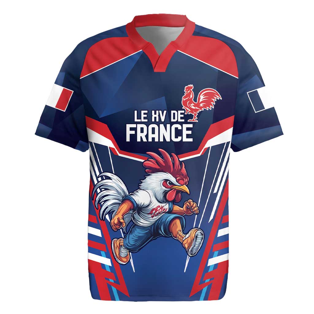 France Rugby Custom Rugby Jersey Coq Gaulois Never Less Than Everything