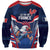 France Rugby Custom Sweatshirt Coq Gaulois Never Less Than Everything