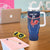 France Rugby Custom Tumbler With Handle Coq Gaulois Never Less Than Everything