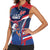 France Rugby Custom Women Sleeveless Polo Shirt Coq Gaulois Never Less Than Everything