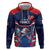 France Rugby Custom Zip Hoodie Coq Gaulois Never Less Than Everything