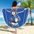 Italy Rugby Custom Beach Blanket Italian Wolf Mascot Go Gli Azzurri