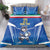 Italy Rugby Custom Bedding Set Italian Wolf Mascot Go Gli Azzurri