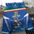 Italy Rugby Custom Bedding Set Italian Wolf Mascot Go Gli Azzurri