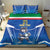 Italy Rugby Custom Bedding Set Italian Wolf Mascot Go Gli Azzurri