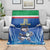 Italy Rugby Custom Blanket Italian Wolf Mascot Go Gli Azzurri