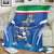 Italy Rugby Custom Blanket Italian Wolf Mascot Go Gli Azzurri