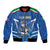 Italy Rugby Custom Bomber Jacket Italian Wolf Mascot Go Gli Azzurri