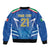 Italy Rugby Custom Bomber Jacket Italian Wolf Mascot Go Gli Azzurri