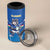 Italy Rugby Custom 4 in 1 Can Cooler Tumbler Italian Wolf Mascot Go Gli Azzurri