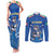 Italy Rugby Custom Couples Matching Tank Maxi Dress and Long Sleeve Button Shirt Italian Wolf Mascot Go Gli Azzurri