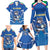 Italy Rugby Custom Family Matching Long Sleeve Bodycon Dress and Hawaiian Shirt Italian Wolf Mascot Go Gli Azzurri