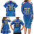 Italy Rugby Custom Family Matching Long Sleeve Bodycon Dress and Hawaiian Shirt Italian Wolf Mascot Go Gli Azzurri