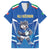 Italy Rugby Custom Family Matching Long Sleeve Bodycon Dress and Hawaiian Shirt Italian Wolf Mascot Go Gli Azzurri