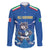 Italy Rugby Custom Family Matching Long Sleeve Bodycon Dress and Hawaiian Shirt Italian Wolf Mascot Go Gli Azzurri