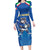 Italy Rugby Custom Family Matching Long Sleeve Bodycon Dress and Hawaiian Shirt Italian Wolf Mascot Go Gli Azzurri