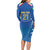 Italy Rugby Custom Family Matching Long Sleeve Bodycon Dress and Hawaiian Shirt Italian Wolf Mascot Go Gli Azzurri