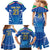 Italy Rugby Custom Family Matching Mermaid Dress and Hawaiian Shirt Italian Wolf Mascot Go Gli Azzurri