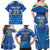 Italy Rugby Custom Family Matching Off Shoulder Maxi Dress and Hawaiian Shirt Italian Wolf Mascot Go Gli Azzurri