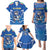 Italy Rugby Custom Family Matching Puletasi and Hawaiian Shirt Italian Wolf Mascot Go Gli Azzurri