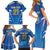 Italy Rugby Custom Family Matching Short Sleeve Bodycon Dress and Hawaiian Shirt Italian Wolf Mascot Go Gli Azzurri