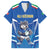 Italy Rugby Custom Family Matching Short Sleeve Bodycon Dress and Hawaiian Shirt Italian Wolf Mascot Go Gli Azzurri