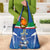 Italy Rugby Custom Grocery Bag Italian Wolf Mascot Go Gli Azzurri