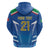 Italy Rugby Custom Hoodie Italian Wolf Mascot Go Gli Azzurri