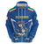 Italy Rugby Custom Hoodie Italian Wolf Mascot Go Gli Azzurri