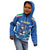 Italy Rugby Custom Kid Hoodie Italian Wolf Mascot Go Gli Azzurri