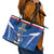 Italy Rugby Custom Leather Tote Bag Italian Wolf Mascot Go Gli Azzurri