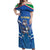 Italy Rugby Custom Off Shoulder Maxi Dress Italian Wolf Mascot Go Gli Azzurri