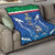 Italy Rugby Custom Quilt Italian Wolf Mascot Go Gli Azzurri