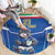 Italy Rugby Custom Round Carpet Italian Wolf Mascot Go Gli Azzurri