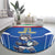 Italy Rugby Custom Round Carpet Italian Wolf Mascot Go Gli Azzurri