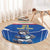 Italy Rugby Custom Round Carpet Italian Wolf Mascot Go Gli Azzurri